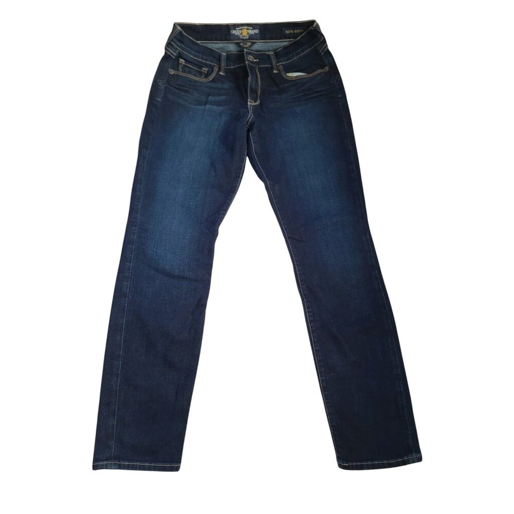 Lucky Brand Sofia Skinny Blue Jeans 6/28 Dark Wash Quality Denim Classic Style